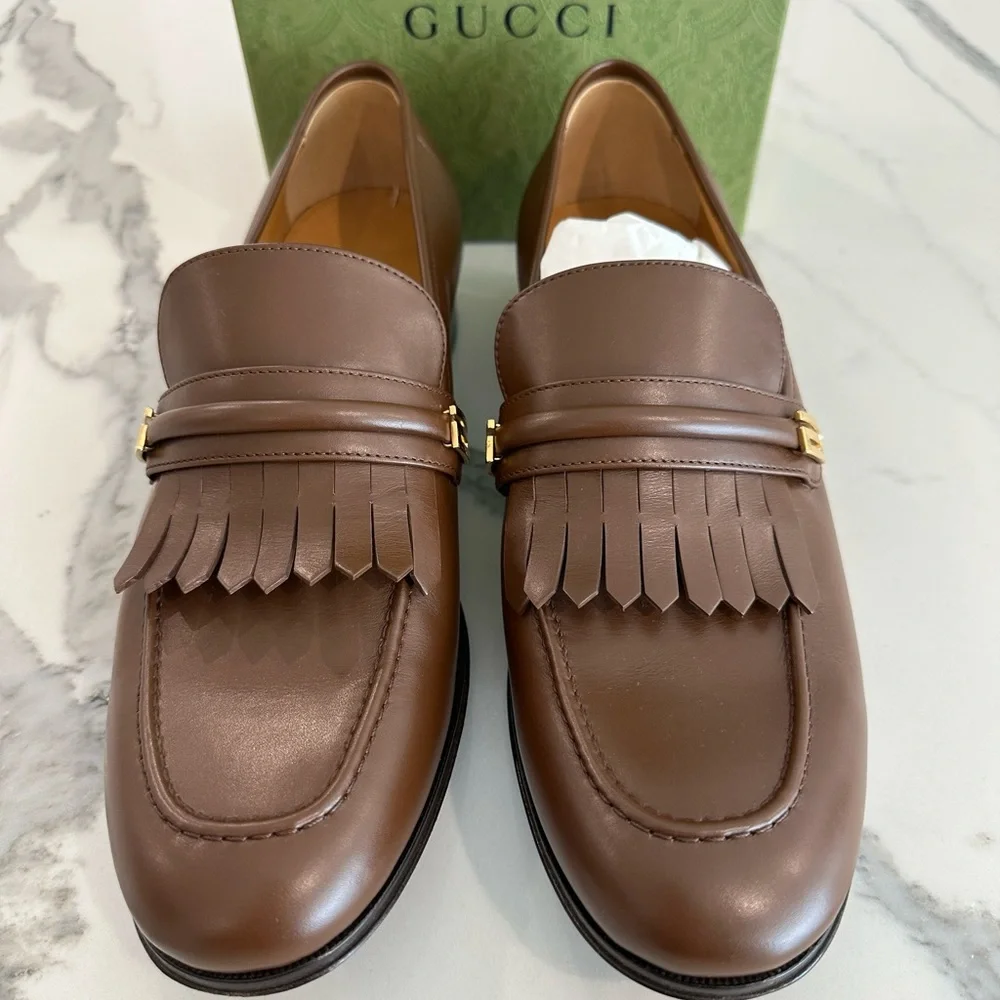 Gucci Men’s G Mirror Fringed Loafers